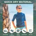 Kanu Surf Boys' Fiji UPF 50+ Sun Protective Rashguard (5T, Navy)