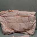 Bagstellar Puffer Tote Bag for Women, Lightweight Puffy Work Handbag Teacher Nurse Quilted Shoulder Bag for School Travel Gym | Cloud Bag w/ Zipper, Daily College Bags, 15.6" Computer Bag, Clinical Nursing Bag, 40 OZ Tumbler Holder, Ideal Gift for Women (Pink)