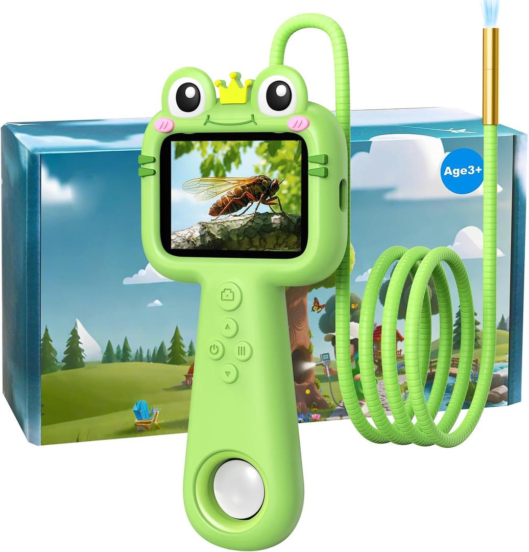 Borescope Camera for Kids - STEM Science Educational Toy for 4-12 Years Old Boys & Girls | Birthday Gift for Outdoor Adventures & Nature Discovery (Green)