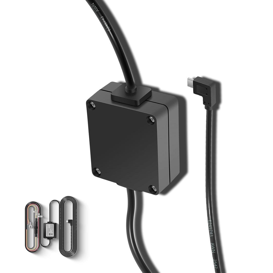 010-12530-03 Parking Mode Cable for Garmin Dash Cams 45/46/47/55/56/57/65W/66W/67W, Dash Cam Mini/Mini 2, and Dash Cam Tandem, with Micro-USB Connector