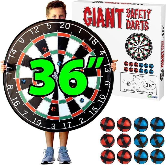 Funwares Giant Board Game for Adults & Kids, 36" Fabric, Indoor & Outdoor