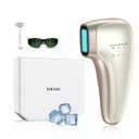 Painless IPL Laser Hair Removal for Women & Men, 39F Sapphire Ice Cooling Technology, At-Home Laser Hair Removal Device for Face, Armpits, Legs, Bikini & Whole Body, Long-Lasting Results (White)