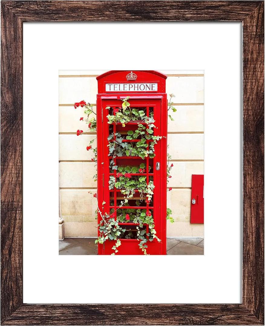 SESEAT 16x20 Picture Frame Brown, Display Pictures 11x14 with Mat or 16x20 without Mat, Photo Frames Wall Gallery, 1 Pack