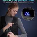 Pocket Size 10000mah Power Bank for Heated Jacket,5V 2A Heated Vest Battery Pack,LED Display Portable Charger for Heated Clothing, Coat, USB Heated Blanket, Stadium Seats, Chair.