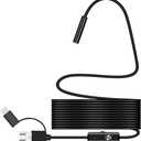 Camera for iOS Android PC - 7mm Diameter, Black, 2m