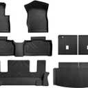 Floor Mats Compatible with Explorer 6/7 Seats 2025 (Not Hybrid) Full Set All Weather Explorer Floor Mats Compatible with Explorer Accessories(7PCS 6 Seats)