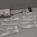 Amerdeco 10 Pack Champagne Bronze Cabinet Pulls 6.3 Inch(160mm) Hole Center Cabinet Hardware Kitchen Cabinet Handles for Bathroom Drawer Pulls Dresser Pulls ZH0014