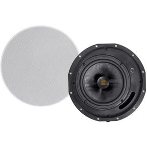 Monoprice Amber 2-Way Carbon Fiber Ceiling Speakers - 6.5 Inch with Magnetic Grille and Ribbon Tweeter (Pair) Black