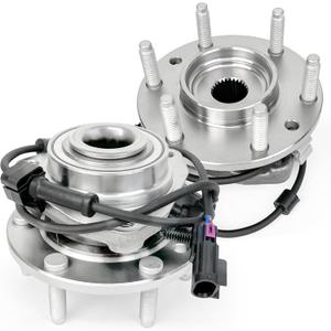 Pair 513188 Front Wheel Bearing Hub Assembly Compatible with Buick Rainier 04-07, for Chevy SSR 03-06 Trailblazer Ext, for GMC Envoy XL XUV 04 05, for Isuzu Ascender 03-08, for Saab 9-7X, 6 Lug w/ABS (OE Size)