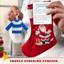 2 x Grandson Ornaments - Grandson Christmas Ornament - Family Ornaments for Christmas Tree - Grandsons Gifts, Gifts for Grandsons from Grandma Grandpa - Crochet Ornament 2025 & Card