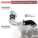 Max Flow Hot & Cold Side Intercooler Pipe Boot Kit for 2011-2016 Ford 6.7L Powerstroke Diesel Compatible with F-250 F-350 F-450 Super Duty