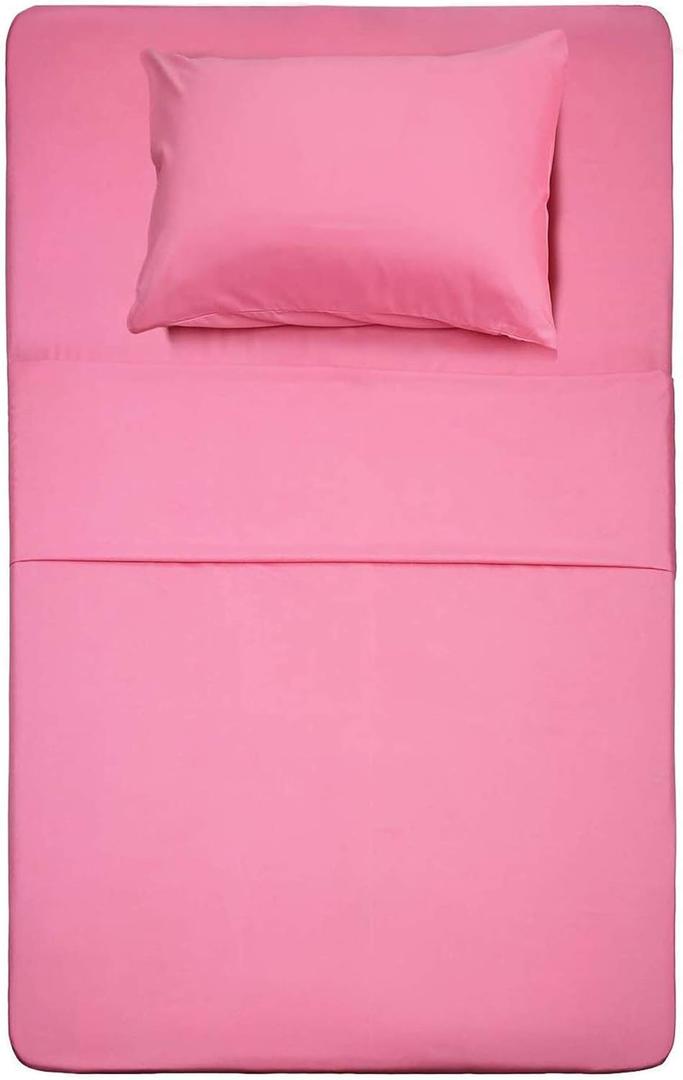 Best Season 3 Piece Bed Sheet Set (Twin,Peach Pink) 1 Flat Sheet,1 Fitted Sheet and 1 Pillow Cases,100% Brushed Microfiber 1800 Luxury Bedding,Deep Pockets,Extra Soft & Fade Resistant (Twin, Pink)