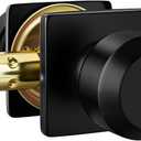 Goldenwarm Matte Black Door Knobs Interior, Bedroom Door Knob Bathroom, Interior Door Knobs Privacy Modern Door Knob 1 Pack