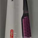 TYMO Ionic Hair Straightener Brush - One-Step Hair Straightener for Women, Straightening Brush with Negative Ions, 16 Temp Settings, LCD Display, Dual Voltage, Hot Comb Flat Iron for Frizz-Free Styles (Elegant Matte Black)