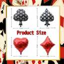 2 x 9 Pcs Casino Balloons，Dice Casino Theme Party Decorations ，Poker Themed Photography Props Balloons for Birthday, Texas Poker Parties Decor Game Night Las Vegas Themed Party Supplies