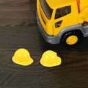 2 x 10 Pack Dollhouse Toy Construction Hard Hats, Bulk Plastic Worker Kids Party Hat, Birthday for Construction Birthday Party, Childrens Engineer,Building Dress Up Cap, Theme Favors (Yellow)