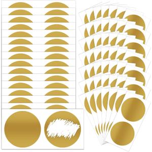 100 Pcs Scratch Off Stickers Sitckers 2 inches Round Self Adhesive Scratch Off Cards for Lottery Tickets, DIY, Raffle Card Games Creating (Gold) (1, Gold) (1, 2 inch)