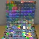 Shimmer Wall Backdrop Iridescent Silver Wall Panels 24Pcs Square Sequin Shimmer Wall Backdrop Decoration for Birthday Party,Wedding, Anniversary