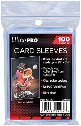 Ultra PRO - Penny Sleeves® Clear Soft Card Sleeves 100ct. 2.5" x 3.5", Protect and Store Valuable Sports Cards, Baseball Cards, Football Cards, Basketball Cards and Even Gaming Cards, MTG & DND
