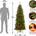 National Tree Company 6ft Pre-Lit North Valley Spruce Slim Christmas Tree