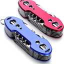 2 PCS Pack Stainless Steel Swiss Style Army Pocket Knife Multitools 12-in-1 Multi Function with Opener Screwdrivers Saw Scissors