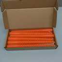 WPONSZU 12 Pack 10 Inch Spiral Taper Candle Set, Unscented Dripless Candlesticks for Dinner,Party Brithday Wedding,Halloween and Home DecorationOrange