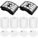 Vacuum Filter Replacement for Shark Rotator Pro Lift-Away NV500, NV501, NV502, NV503, NV505, NV510, NV520, NV552, UV560, Part # XFF500 & XHF500 (2 Post Filters + 4 Foam & Felt Filters)