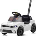 Licensed Dodge Ride on Push Car for Toddlers 1-3 Years with Handle & Music