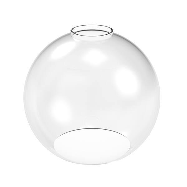 3 Pack Clear Glass Shade Replacements, Globe Glass Lamp Shade Covers for Light Fixtures, 1.65 Inch Fitter Globes Lampshades for Wall Sconces Chandelier Pendant Lights Bath Vanity Lights