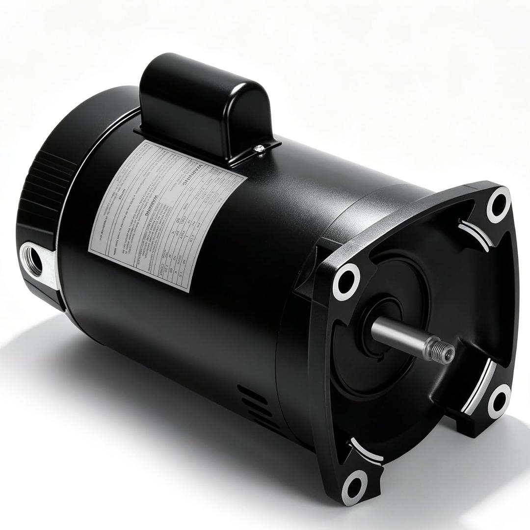 1.5 HP Pool Pump Motor Compatible with A.O. Smith Century B2854 B854 | 56Y Frame Single Speed Square Flange pool motor replacement for Century, Hayward, Pentair, Jandy Etc, 230/115 V, 3450 RPM
