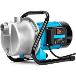 LEO 1.5HP Shallow Jet Well Pump,Portable Water Transfer Garden Pump1200GPH Draining Irrigation Lawn Fountain Booster Pump for Water Removal