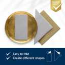 PAW - 50 Pieces Airlaid Paper Linen-Feel Napkins 16" x 16", Monocolor Disposable Cloth-Like Napkins, Elegant Silver Dinner Napkins for Kitchen, Party, Wedding, Gatherings, Christmas