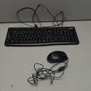 Logitech MK120 Wired Keyboard and Mouse Combo for Windows, Optical Wired Mouse, Full-Size Keyboard, USB Plug-and-Play, Compatible with PC, Laptop - Black