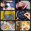 2 x 37 PCS Steel Needles for Hand Sewing Stainless Steel Sewing Needles Sew-ing Tool Kit (Black)