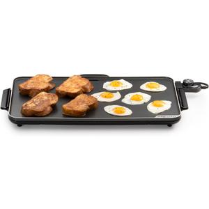 Presto 07072 22-Inch Extra Large Griddle, 22"x 13", Low Profile Design, Ceramic Nonstick, Black