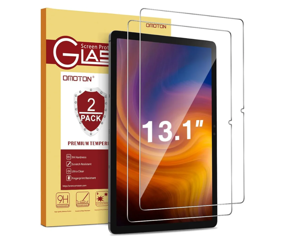 OMOTON Screen Protector for Samsung Galaxy Tab S10 FE Plus, 13.1 Inch 2025, Tempered Glass for Samsung Tablet S10 FE+, S Pen Compatible, HD Clear Film, 2 Pack