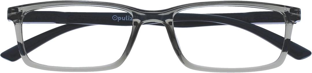 OPULIZE SEE Blue Light Blocking Glasses for Women and Men, Narrow Frame, Spring Hinges, Anti-Reflective Computer Glasses, Grey (Pack of 1)