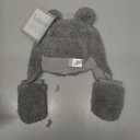 Tadpoles Super Soft Plush Sherpa Hat & Mittens Set, Grey
