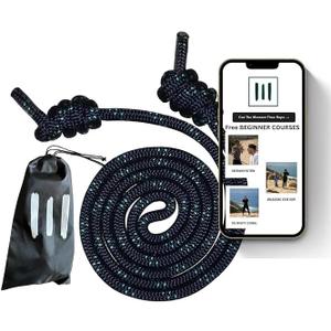 Flow Rope Exercise Jump Rope  500g (1.10lb) Weighted Flow Jump Rope for Cardio, Boxing, HIIT & Upper Body Fitness  Adjustable Double Woven Workout Rope for Men, Women, Beginners  Indoor & Outdoor Use