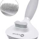 Cat Hair Brush,Cat Brush for Shedding,Soft Silicone Self Cleaning Brushes for Short and Long Haired Cats for Grooming and Shedding (White)