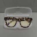Madison Avenue Blue Light Blocking Glasses Oversized Fashion Blue Light Glasses for Women Anti Eyestrain & UV Protection Computer Eyeglasses (Grey Demi)
