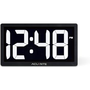 AcuRite 75114M 10-inch LED Digital Clock with Auto Dimming Brightness White