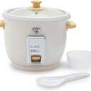 GreenLife Rice Cooker with Removable PFAS-Free Ceramic Nonstick Pot, 3-Cups Uncooked/6-Cups Cooked, Grains & Oatmeal Multicooker, Compact One-Switch Design, Auto Keep Warm, Easy Clean, Cream