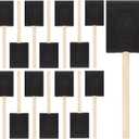 Bates- Foam Paint Brushes, 2 Inch, 16 Pack, Wooden Handle, Sponge Brushes for Painting, Staining, Varnishes, Gluing and DIY Craft Projects on Wood, Metal & More