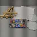 Acrylic Paint Canvas Set, 36 PCS Professional Painting Kit with 2 Wooden Easel, 4 Canvas, 2 Palette, 2 * 12 Colors Acrylic Paint Etc, Premium for Students, Artists, Beginners