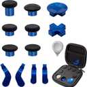 Plating Elite Series 2 Kits - 13 in 1 Metal Interchangeable 6 Swap Thumbsticks Joysticks, 4 Trigger Paddles and 2 Dpads for Elite Series 2 Xbox One Controller (Blue-Plating)