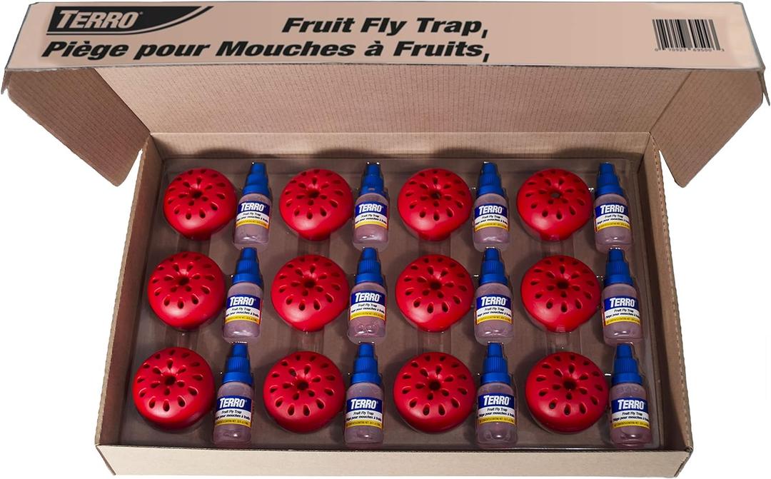 Terro Fruit Fly Traps for Indoors (12 Pack) + 540 Days of Lure Supply Terro Fruit Fly Traps for Indoors (12 Pack) + 540 Days of Lure Supply