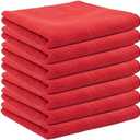 10 PCS Microfiber Cleaning Cloth Multi-Purpose Kitchen Dish Cloth Scouring Pad for Car and Home Multifunctional Cleaning Cloth(Red)