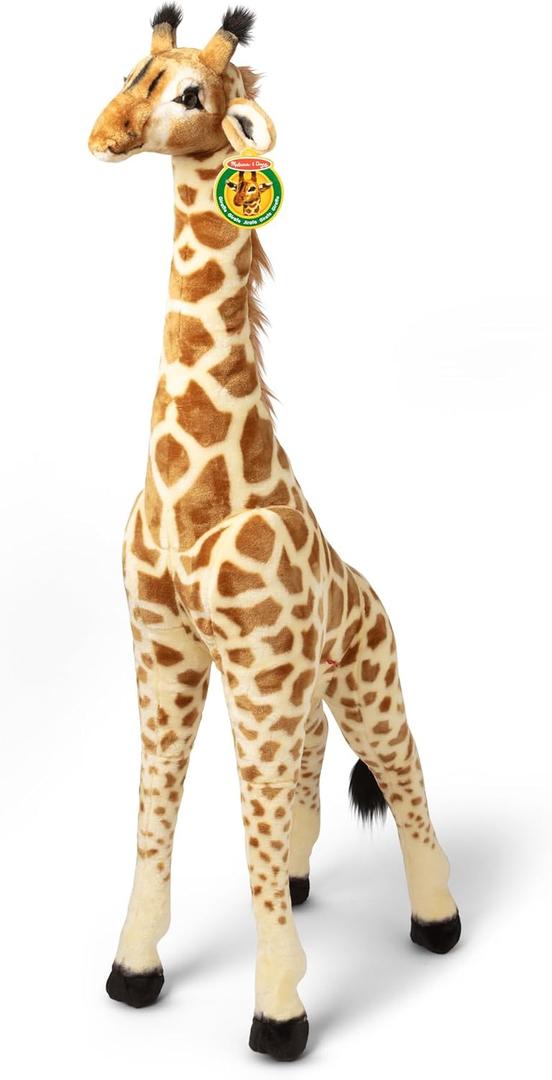 Melissa & Doug Giant Giraffe 4-Foot Lifelike Plush Toy
Jumbo Giraffe, Over 4 Feet Tall, Realistic Stuffed Animal, Wire-Framed Legs, Pretend Play, Preschool Toys for Kids, Ages 3+