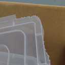 Superio Clear Storage Bin with Lid, Large Stackable Container with Lid, 60 Quart Wheeled Storage Box for Home, Garage, Storage (26.75"x18"x10.5")